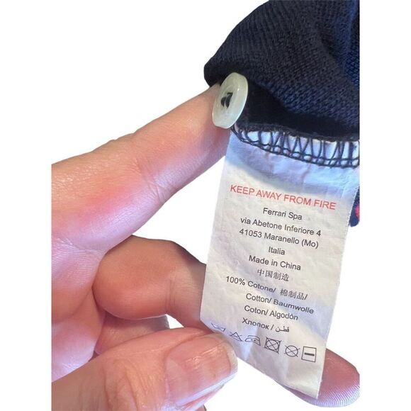 Ferrari Men's XL Navy Blue Polo Shirt Embroidered Logo Casual All Season - Picture 7 of 7